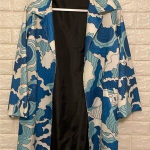 Graphic print swing jacket